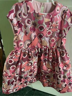 Fendi Pink Floral-Print Girls Dress